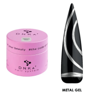 Dnka gel voor nail art metal gel zwarte nagel met zilver.png