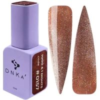 Dnka nagellak bruin glitter 12ml fles met nagelstaal.jpg